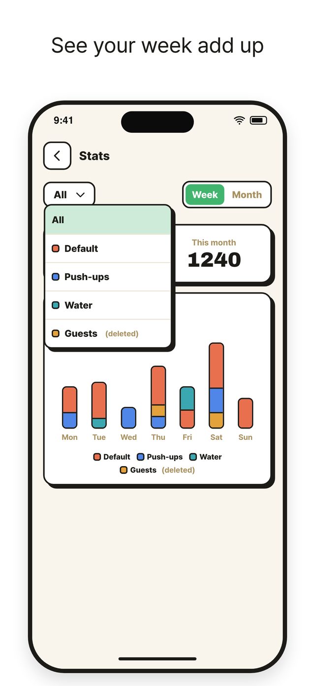 TapCounter screen 2