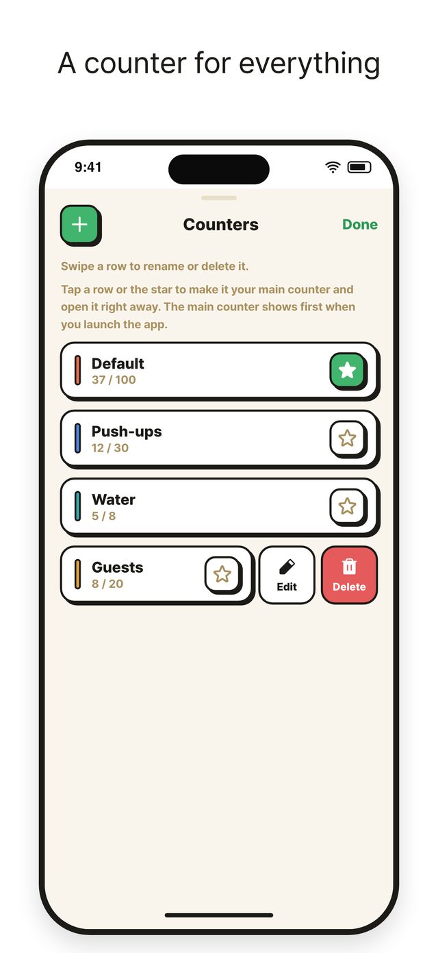 TapCounter screen 3